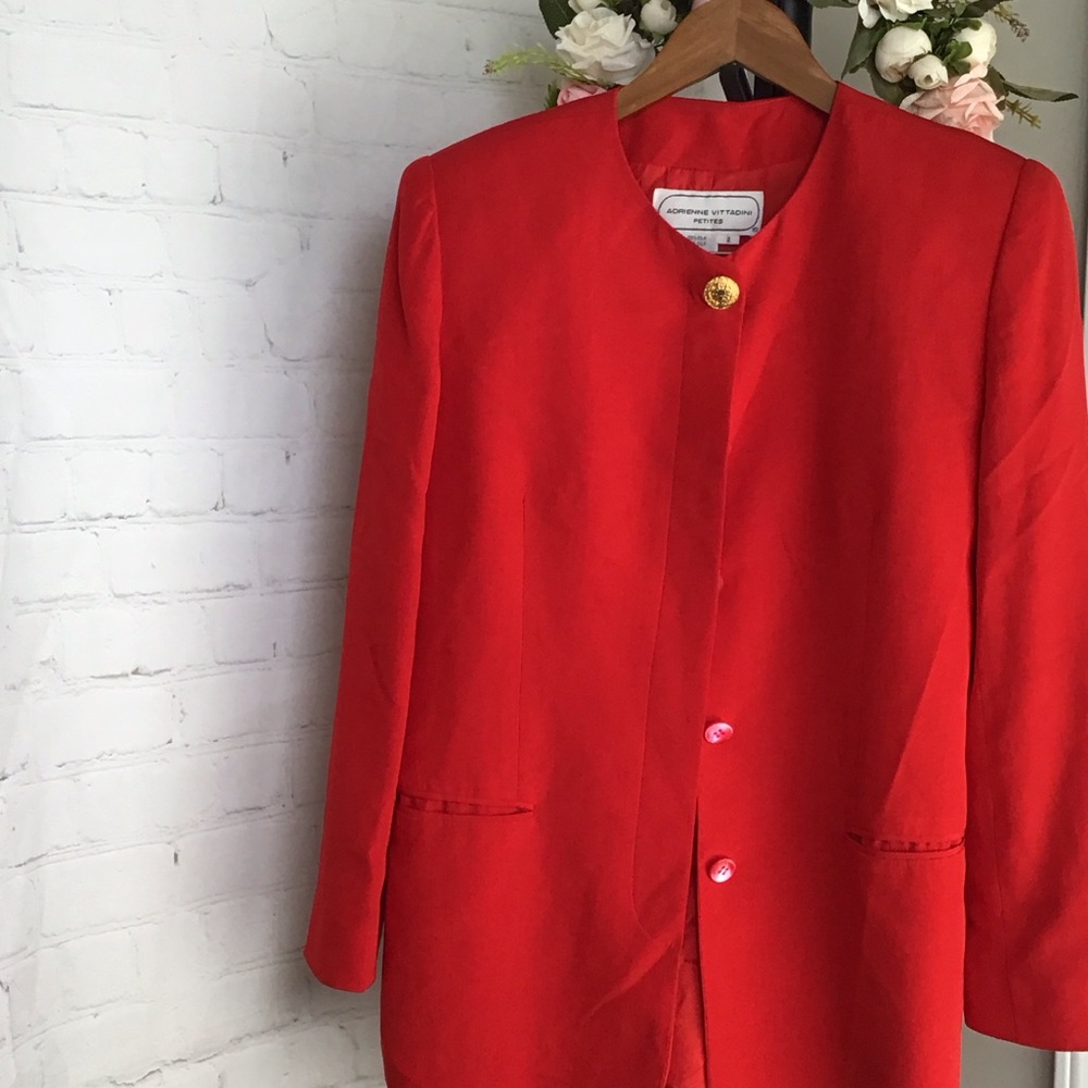 ADRIENNE VITTADINI petites Red Women's Jacket